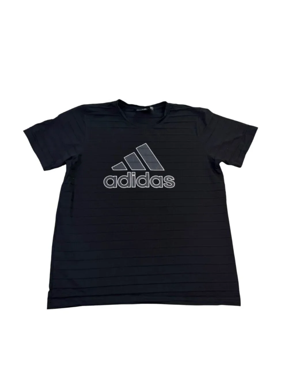 Adidas Mens Black Comfortable Crew Neck T-Shirt With Classic Logo Size XXL